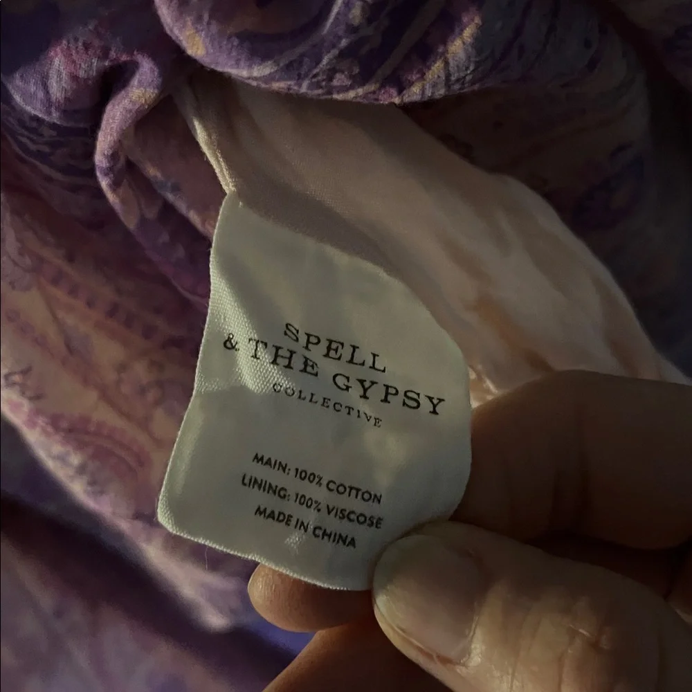 Spell Lavender Paisley Maxi Skirt S - Picture 6 of 6